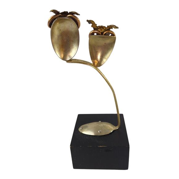 Vintage Raul Zuniga 1972 Handmade Owl Brutalist Spoon Sculpture Art - Picture 4 of 8